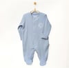 Andywawa Bebek Romper Bamboo Casual Patikli Tulum Açık Mavi AC27192