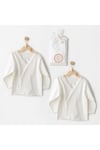 Andywawa Bebek Snap Tee Basic 2'li İç Zıbın Ekru AC25371