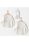 Andywawa Bebek Snap Tee Basic 2'li İç Zıbın Ekru AC25371