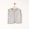 Andywawa Bebek Vest Casual Çizgili Yelek Gri AC26221