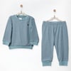 Andywawa Erkek Bebek Bamboo Casual Çizgili Alt Üst Takım Mint  AC27185