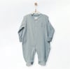 Andywawa Erkek Bebek Romper Bamboo Casual Çizgili Patikli Tulum Mint AC27189