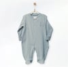 Andywawa Erkek Bebek Romper Bamboo Casual Çizgili Patikli Tulum Mint AC27189