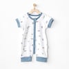 Andywawa Erkek Bebek Romper Dinazor Tulum Beyaz AC24563