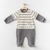 Andywawa Erkek Bebek Zebra Tulum Ekru/Gri AC24158
