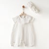 Andywawa Kız Bebek Baby Chic Bandanalı Romper Tulum Ekru AC26641