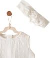 Andywawa Kız Bebek Baby Chic Bandanalı Alt Üst Takım Ekru AC26643
