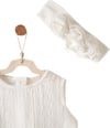 Andywawa Kız Bebek Baby Chic Bandanalı Alt Üst Takım Ekru AC26643
