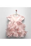 Andywawa Kız Bebek Baby Chic Fırfırlı Çiçek Baskılı Elbise Pembe AC26777