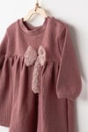 Andywawa Kız Bebek Casual Elbise Gül Kurusu AC26203