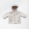 Andywawa Kız Bebek Coat Welsoft Floral Dreams Kapüşonlu Peluş Mont Ekru AC27089