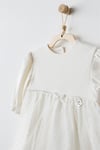 Andywawa Kız Bebek Dress Bow Bliss Elbise Ekru AC26257
