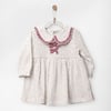 Andywawa Kız Bebek Dress Little And Loved Yakalı Fırfırlı Elbise Ekru AC27220