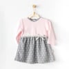Andywawa Kız Bebek Elbise Pembe/Gri AC24391