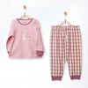 Andywawa Kız Bebek Little Dreamers Ekoseli Pijama Takımı Pembe AC27144