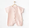 Andywawa Kız Bebek Müslin Romper Tulum Pembe AC25884
