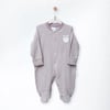Andywawa Kız Bebek Romper Bamboo Casual Çizgili Patikli Tulum Lila AC27191