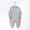 Andywawa Kız Bebek Romper Bamboo Casual Çizgili Patikli Tulum Lila AC27191