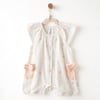 Andywawa Kız Bebek Romper Little Swan Love Kısa Tulum Ekru AC26536