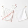 Andywawa Kız Çocuk Towel Müslin Set Love Family 3'lü Havlu Set Ekru AC25512