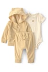 Carter's Bebek Layette 3'lü Kapüşonlu Ceket Alt Takım Sarı 1V418710