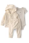 Carter's Bebek Layette 3'lü Kapüşonlu Ceket Alt Takım Krem 1V418810