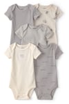 Carter's Bebek Layette 5'li Kısa Kollu Zıbın Set Gri 1V242710