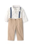 Carter's Erkek Bebek 2'li Gömlek Body Pantolon Takım Bej 1U634910