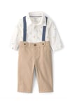 Carter's Erkek Bebek 2'li Gömlek Body Pantolon Takım Bej 1U634910