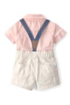 Carter's Erkek Bebek 2'li Gömlek Body Şort Takım Somon 1U634810