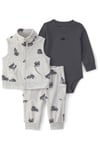 Carter's Erkek Bebek 3'lü Polar Yelek  Alt Takım Gri 1W083610