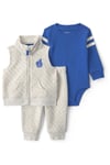 Carter's Erkek Bebek 3'lü Yelek Alt Takım Gri 1W091310