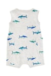 Carter's Erkek Bebek Baskılı Kısa Tulum Gri 1S475110
