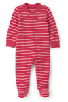 Carter's Erkek Bebek Çizgili Fermuarlı Patikli Tulum Kırmızı 1V716610