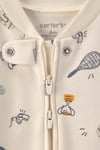 Carter's Erkek Bebek Fermuarlı Patikli Tulum Krem 1V707510