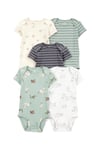Carter's Erkek Bebek Layette Kısa Kollu 5'li Body Set Yeşil 1T009410