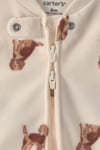 Carter's Erkek Bebek Polar Fermuarlı Patikli Tulum Krem 1W112510