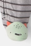 Carter's Erkek Bebek Polar Fermuarlı Patikli Tulum Gri 1W112310