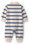 Carter's Erkek Bebek Polo Yaka Çizgili Tulum Krem 1W090610