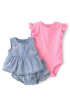 Carter's Kız Bebek 3'lü Body Şort Takım Pembe 1U529310