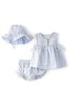 Carter's Kız Bebek 3'lü Şapkalı Alt Üst Takım Mavi 1U618010