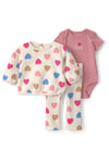 Carter's Kız Bebek 3'lü Sweatshirt Alt Takım Krem 1W087810