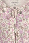 Carter's Kız Bebek Çiçekli Fermuarlı Patikli Tulum Lila 1V707210