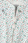 Carter's Kız Bebek Çilek Desenli Patikli Uyku Tulumu Beyaz 1U649410