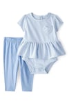 Carter's Kız Bebek Çizgili Body Pantolon Takım Mavi 1U269910