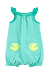 Carter's Kız Bebek Çizgili Tulum Yeşil 10928210