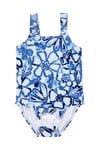 Carter's Kız Bebek Desenli Kolsuz Mayo Lacivert 1S570110