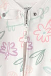 Carter's Kız Bebek Desenli Patikli Uyku Tulumu Krem 1U854610