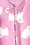 Carter's Kız Bebek Desenli Polar Tulum Pembe 1T612810