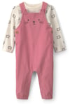 Carter's Kız Bebek Kadife Uzun Kollu Tişört Salopet Takım Pembe 1W081910